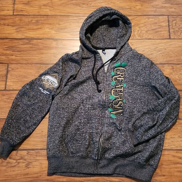 Men's gray hooded full zip sweatshirt 2XL Great Basin Brewing Reno - Picture 1 of 7